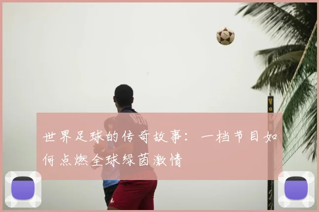 世界足球的传奇故事:一档节目如何点燃全球绿茵激情